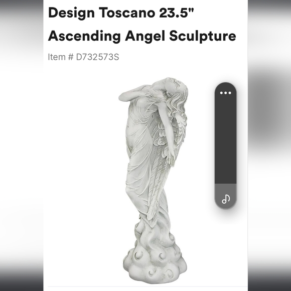 Ascending Angel Sculpture, indoor/outdoor, 23.5 in. & 12 lbs. - Picture 1 of 3